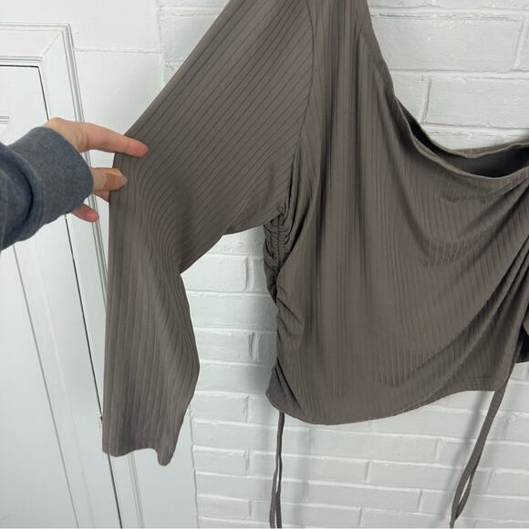 Rue 21 Plus Size Mocha Ribbed Knit Top & Pants Lounge Set Size 3X - Picture 3 of 13